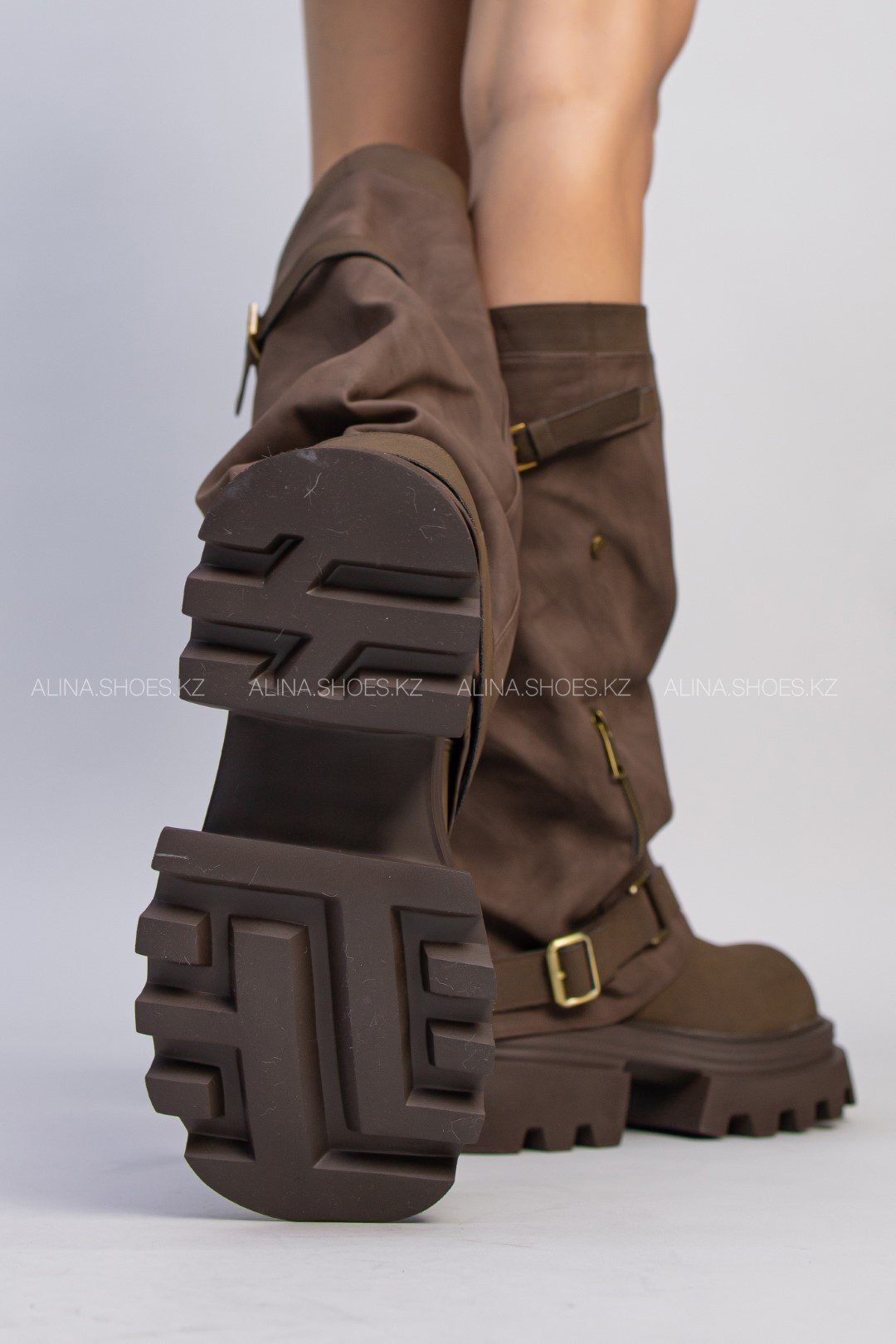 Сапоги alinashoes коричневый купить,NaN