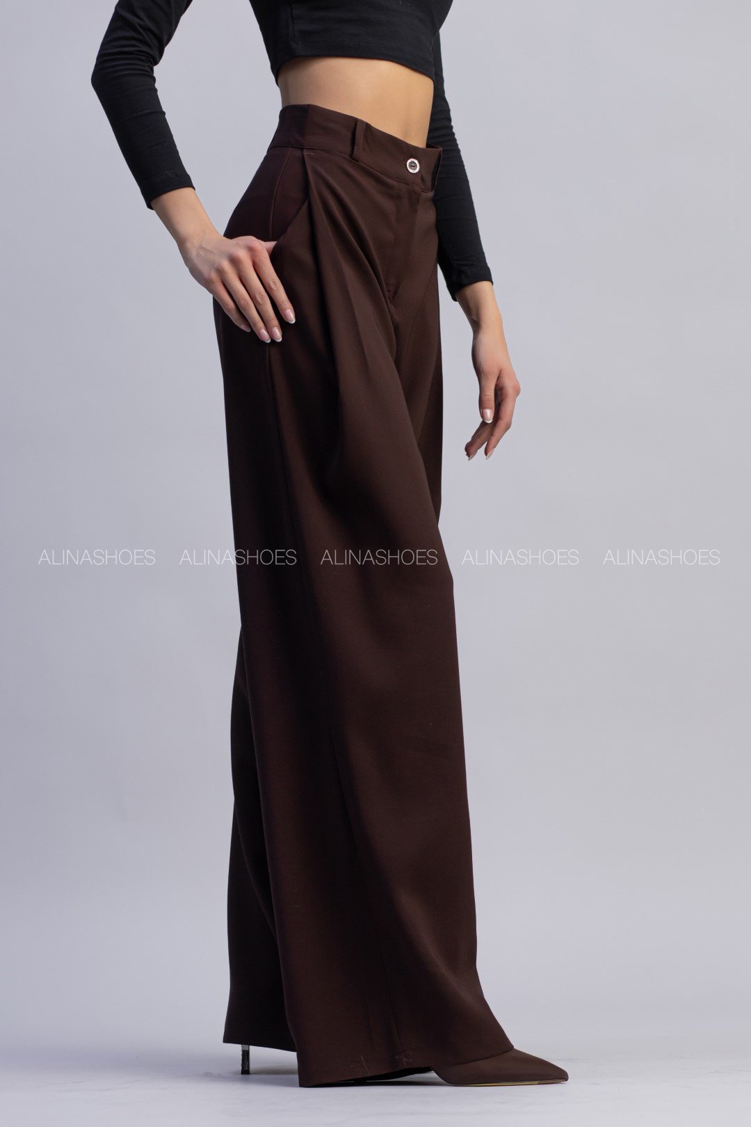 Повседневные брюки alinashoes коричневый купить,NaN