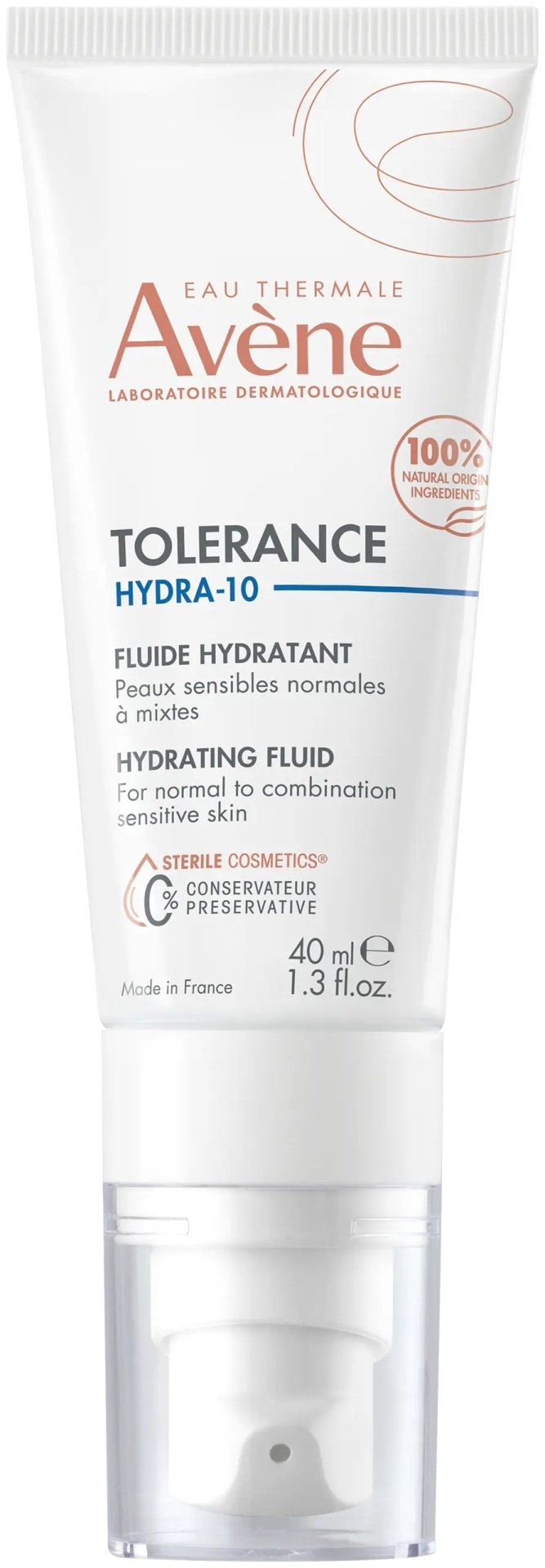Avene флюид Tolerance Hydra-10 для лица 40 мл купить,NaN