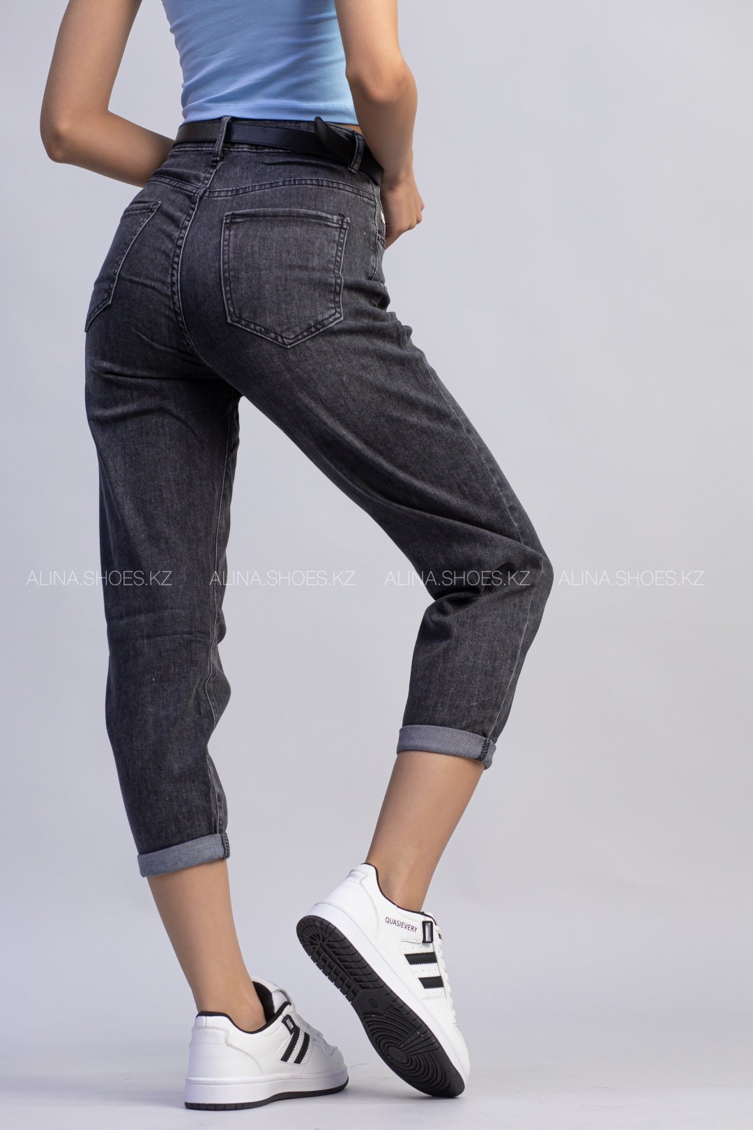 Джинсы джинсы-мом alinashoes графит купить,NaN