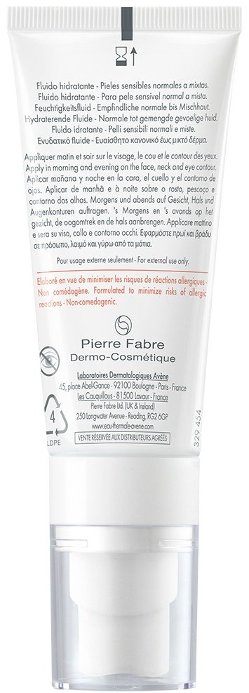 Avene флюид Tolerance Hydra-10 для лица 40 мл купить,NaN