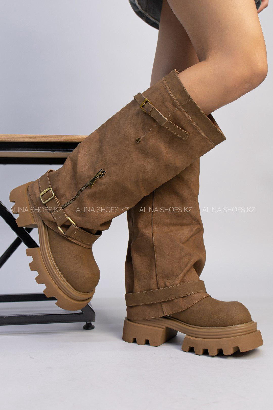 Сапоги alinashoes светло-коричневый купить,NaN
