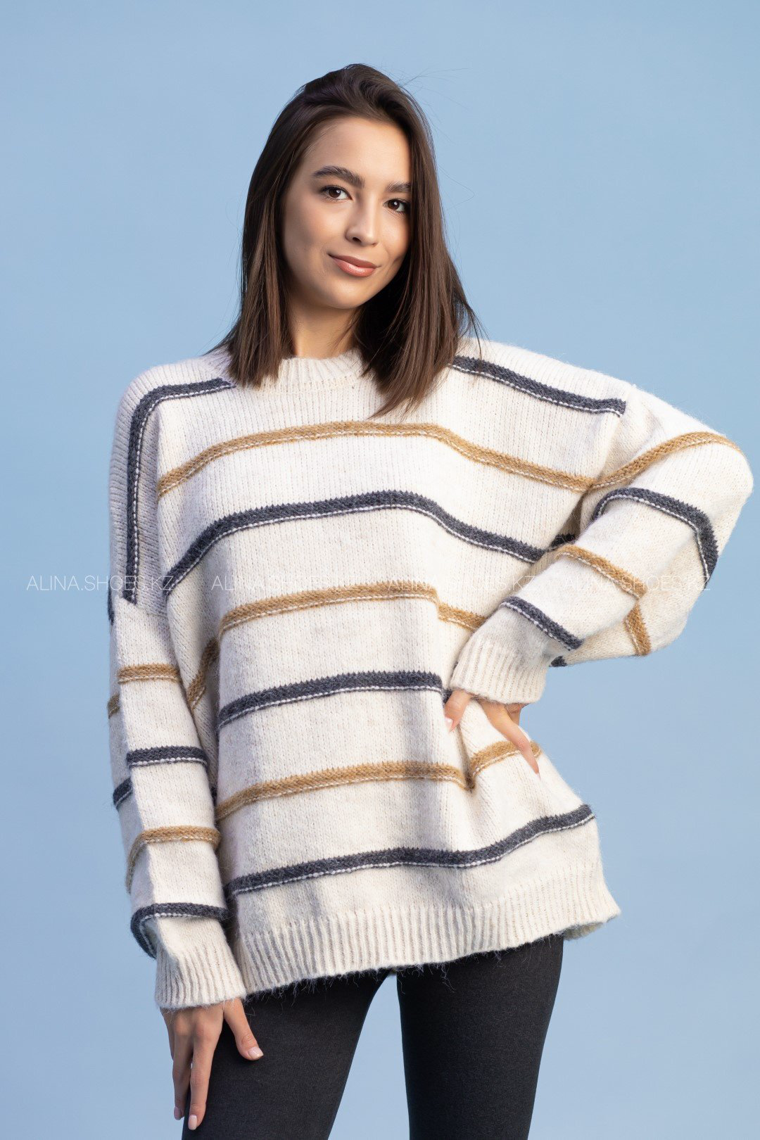 Джемпер alinashoes коричневый купить,NaN