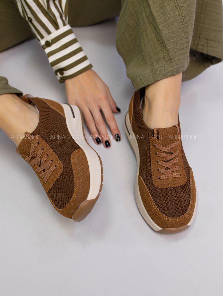 Кроссовки alinashoes коричневый купить,NaN