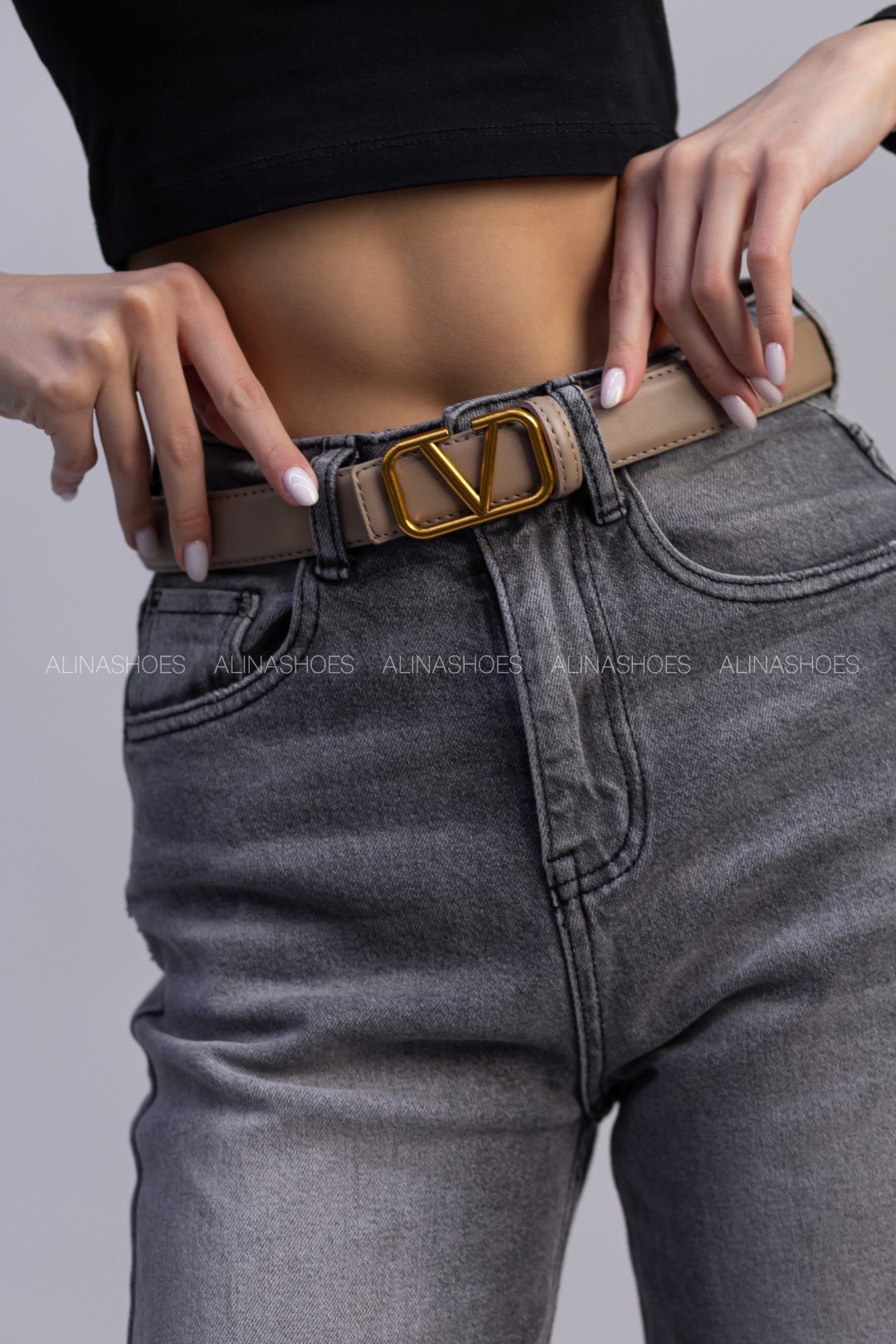 Джинсы прямые alinashoes серый купить,NaN