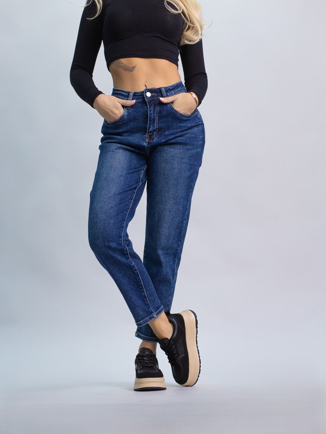 Джинсы джинсы-мом alinashoes синий купить,NaN