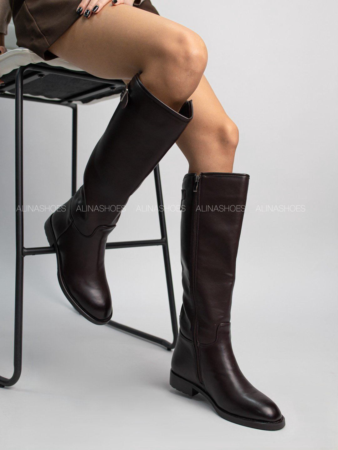Сапоги alinashoes brown 39 купить,NaN