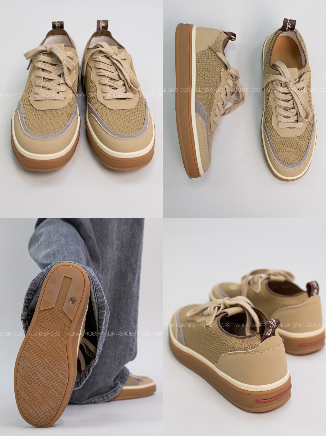 Кеды alinashoes бежевый купить,NaN