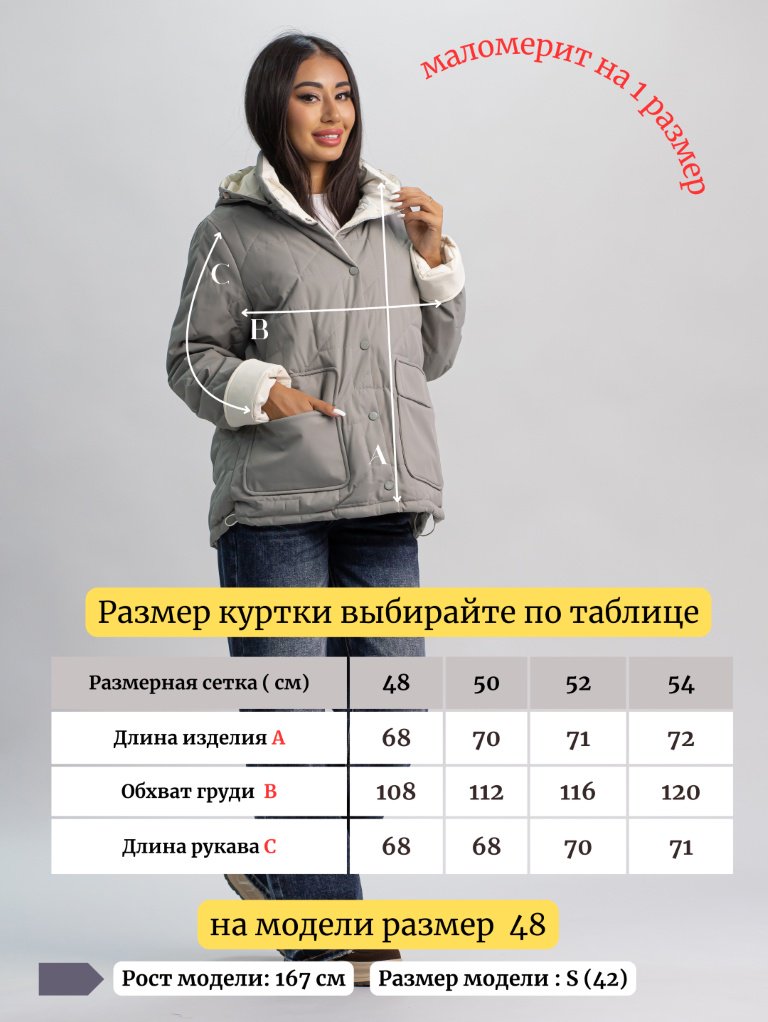 Демисезонная куртка alinashoes хаки купить,NaN