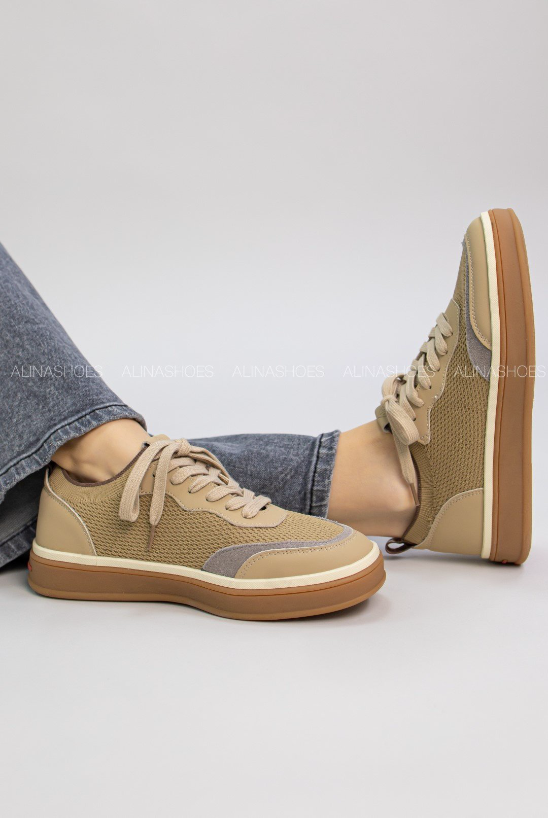 Кеды alinashoes бежевый купить,NaN