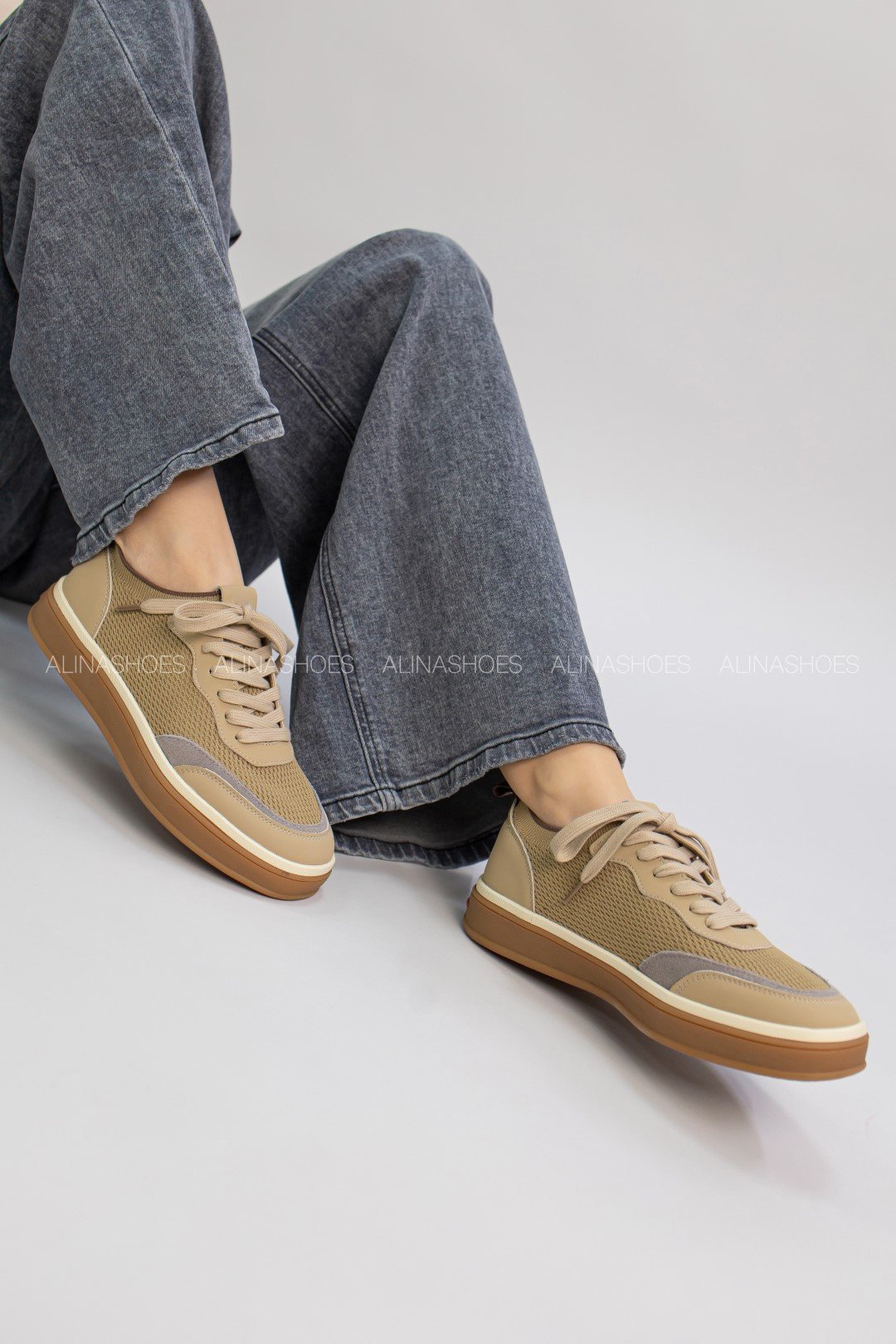 Кеды alinashoes бежевый купить,NaN