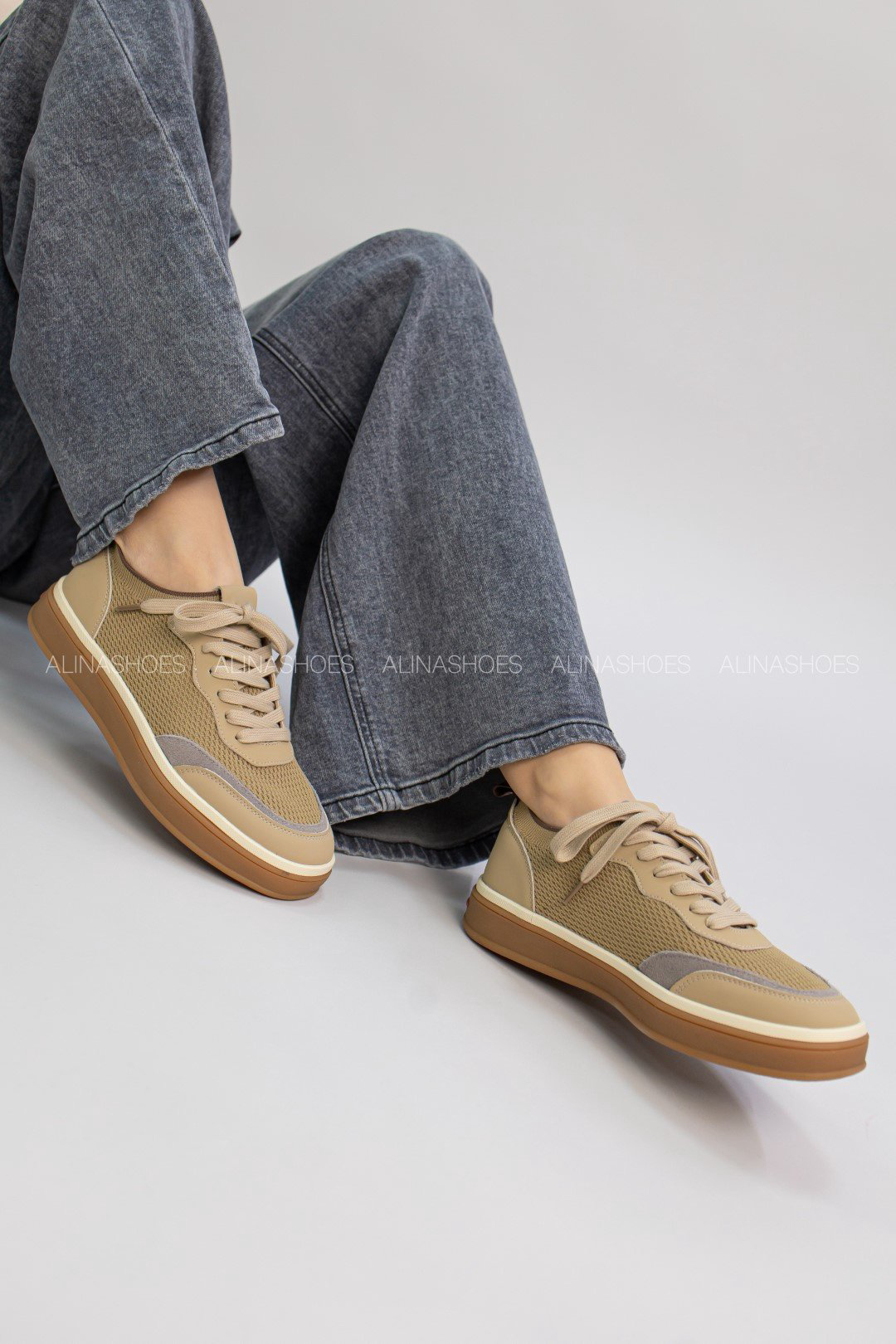 Кеды alinashoes бежевый купить,NaN