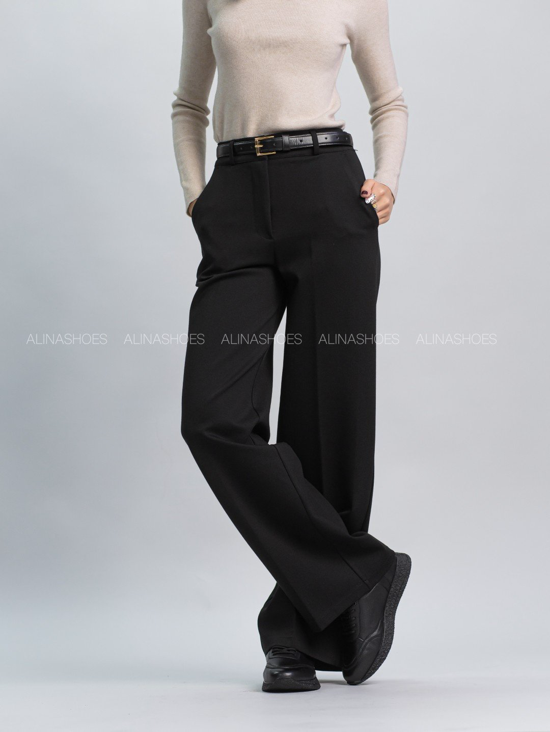 Повседневные брюки alinashoes черный купить,NaN