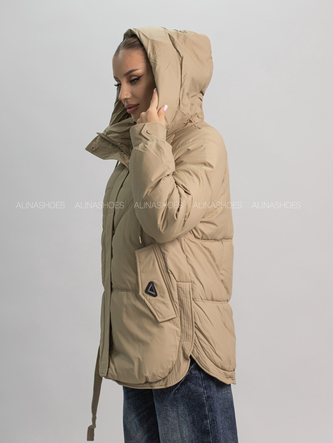 Зимняя куртка alinashoes темно-бежевый купить,NaN
