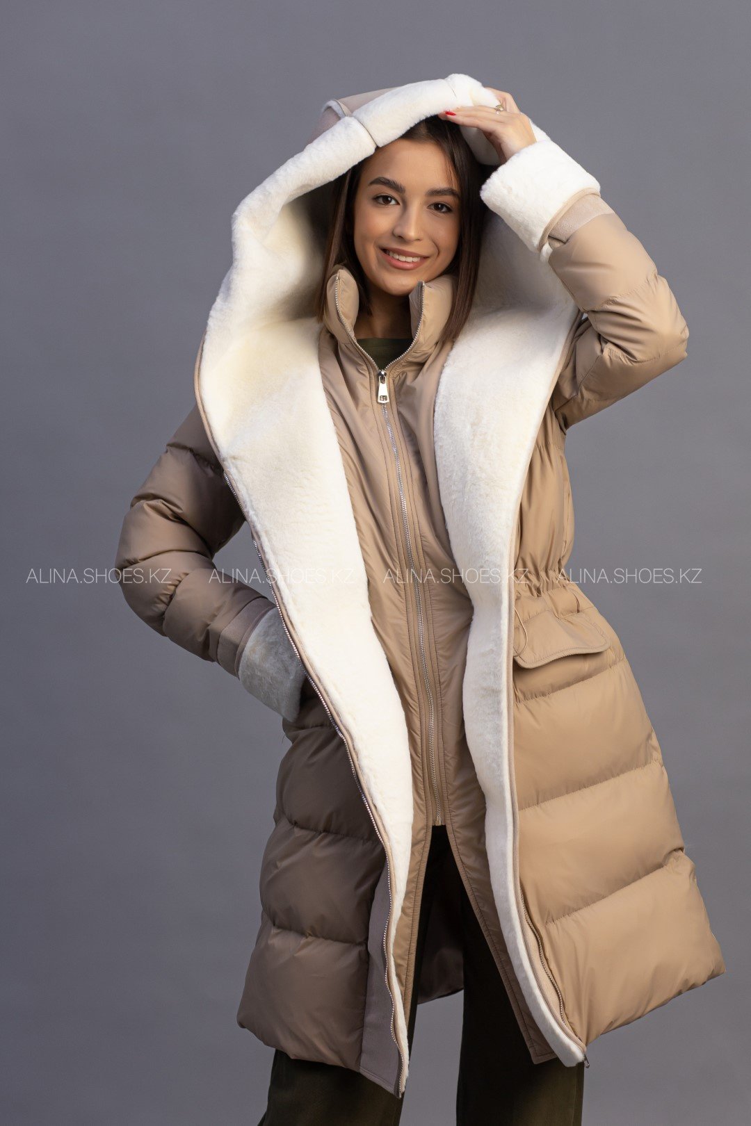 Зимняя куртка alinashoes бежевый купить,NaN