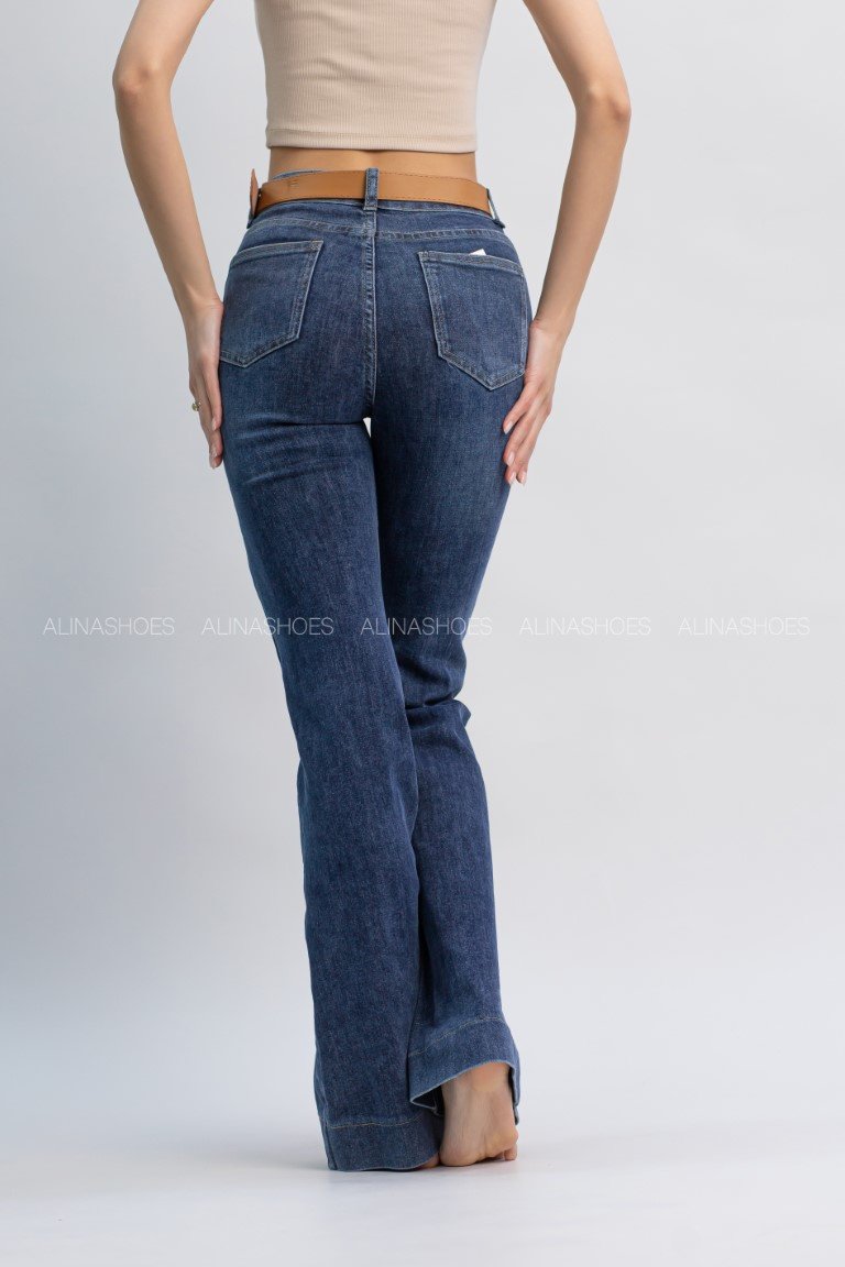 Джинсы клеш alinashoes синий купить,NaN