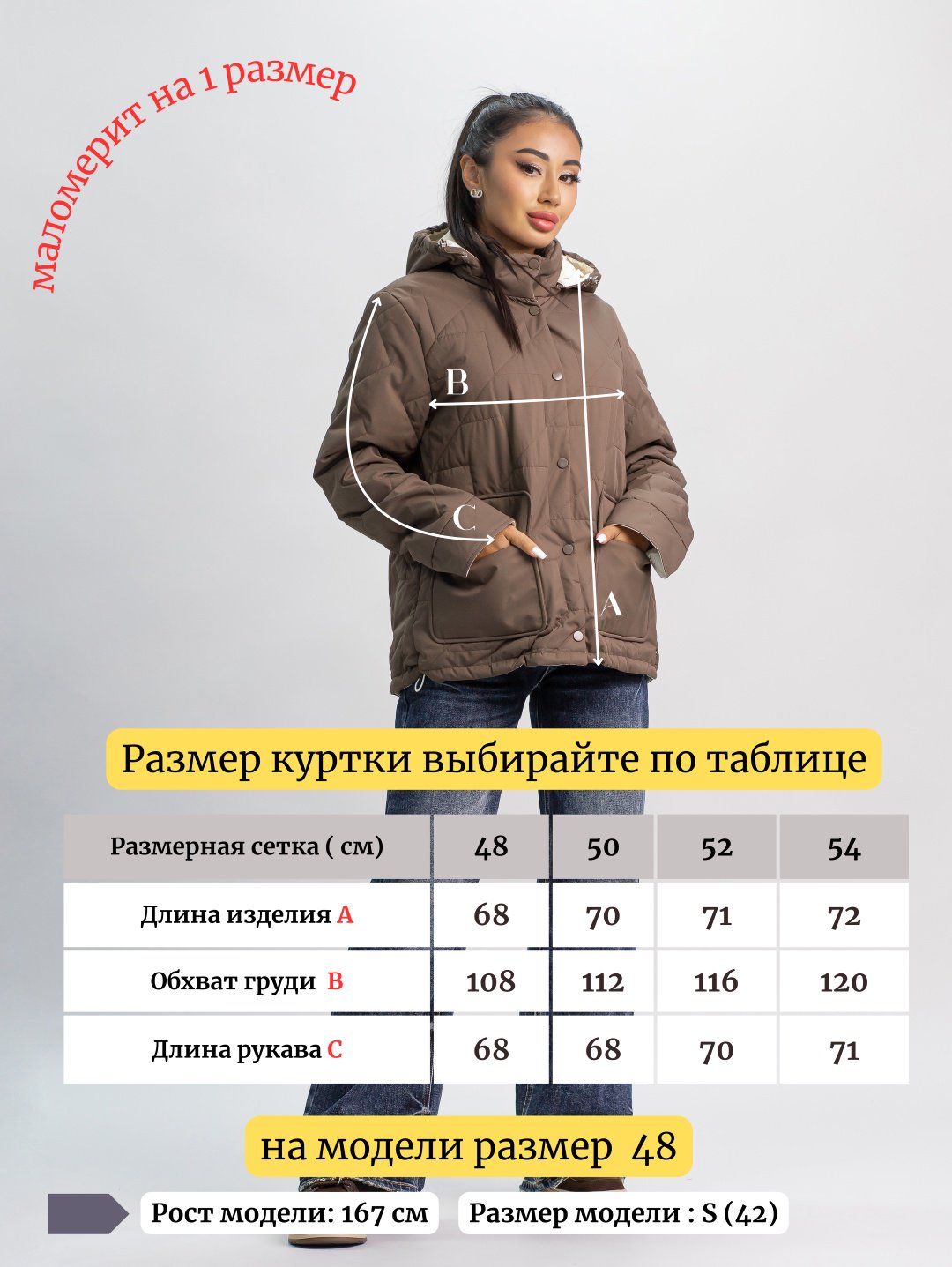 Демисезонная куртка alinashoes коричневый купить,NaN