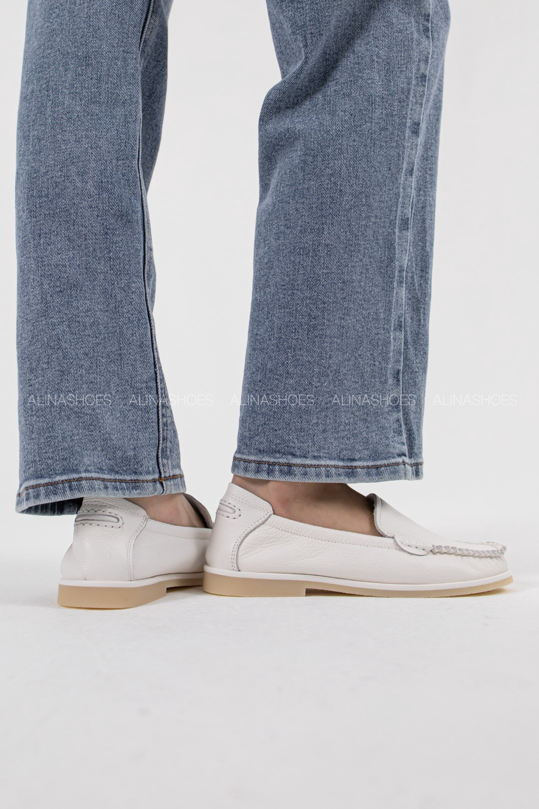 Мокасины alinashoes белый купить,NaN