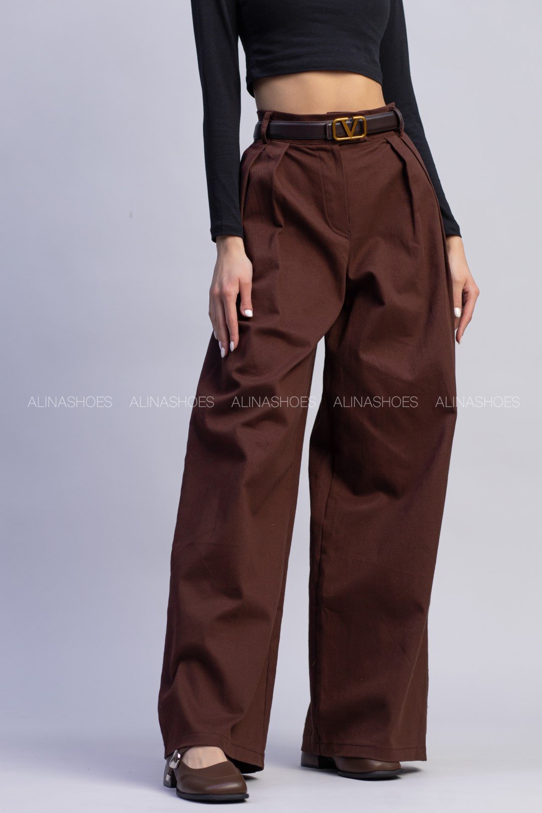 Повседневные брюки alinashoes коричневый купить,NaN