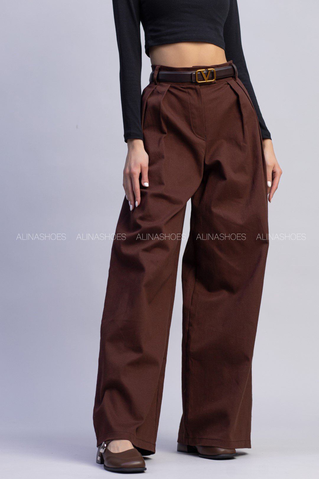 Повседневные брюки alinashoes коричневый купить,NaN