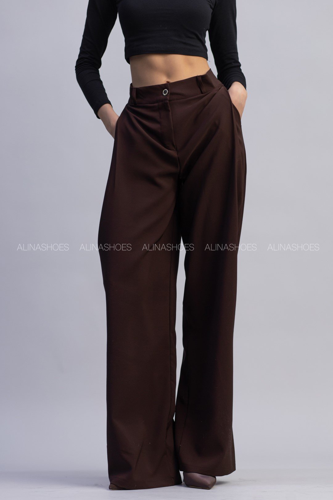 Повседневные брюки alinashoes коричневый купить,NaN