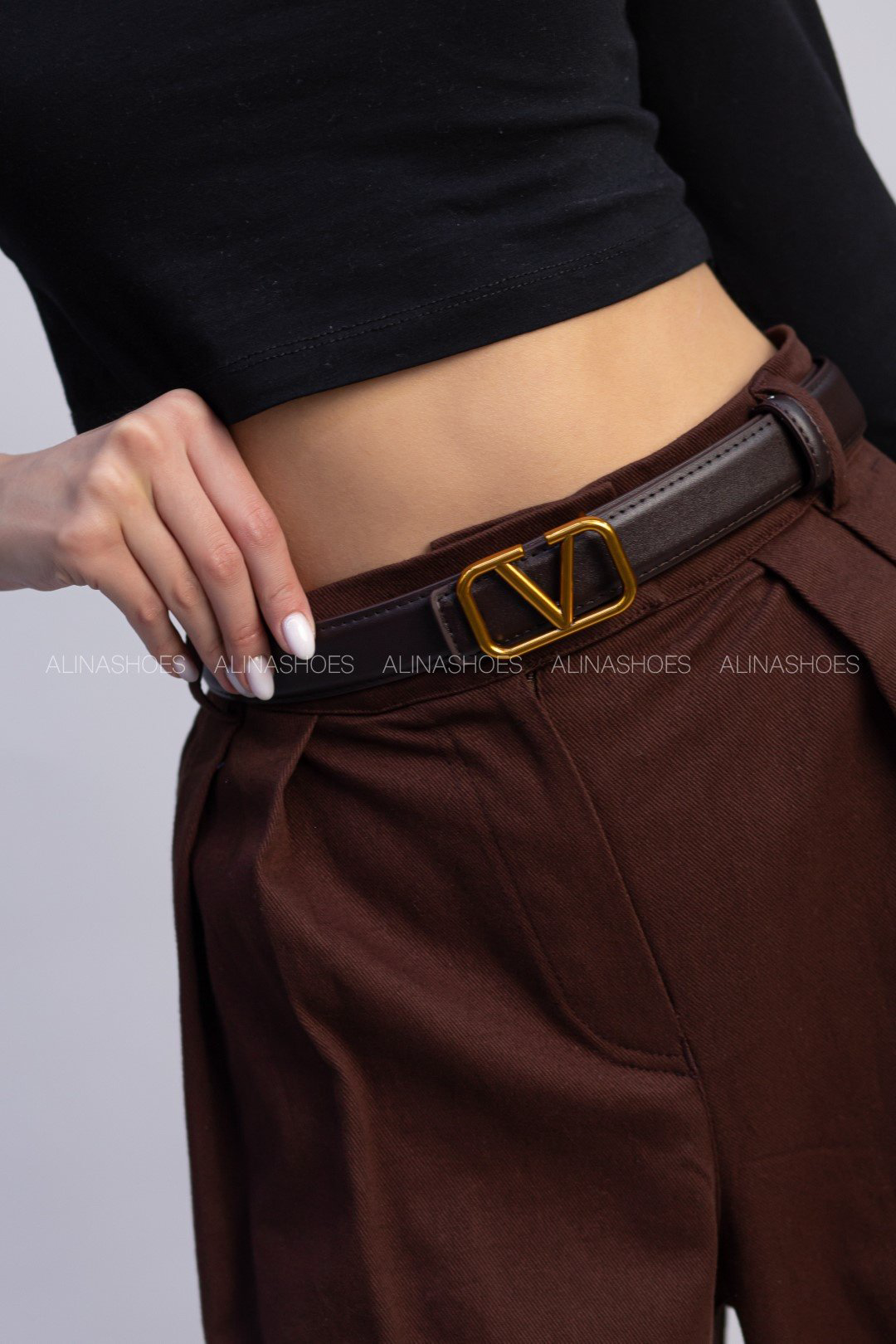 Повседневные брюки alinashoes коричневый купить,NaN