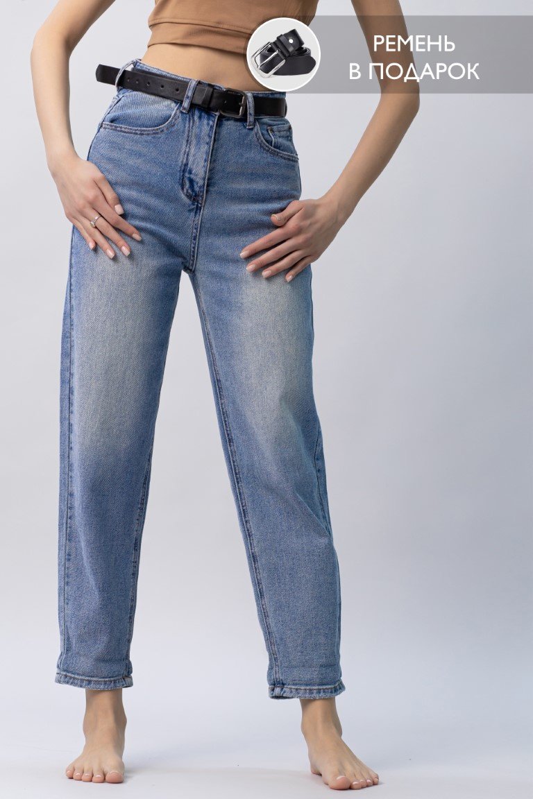 Джинсы джинсы-мом alinashoes синий купить,NaN