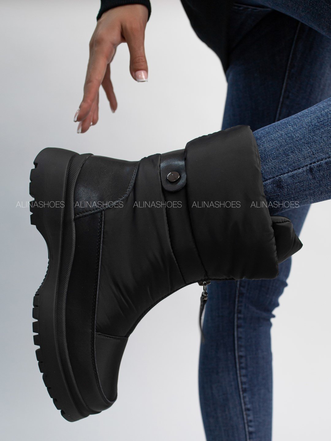 Дутики alinashoes черный купить,NaN