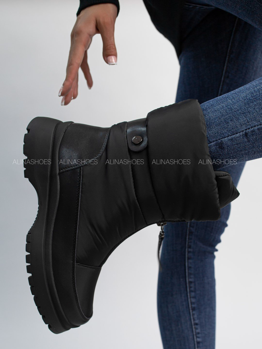 Дутики alinashoes черный купить,NaN