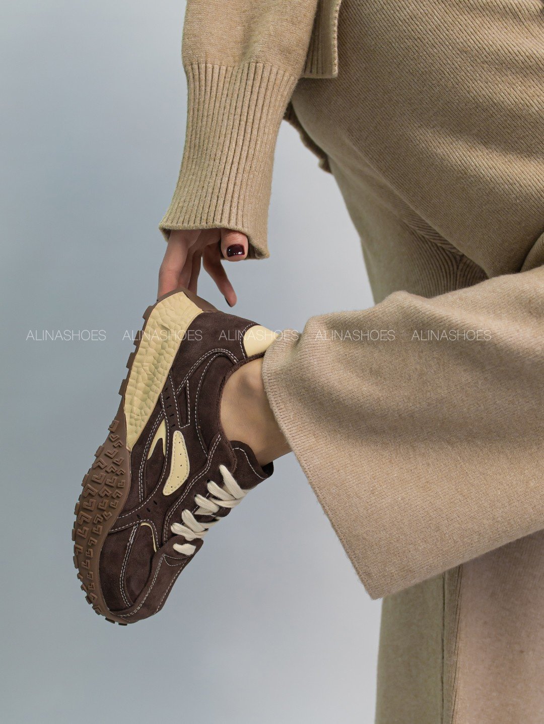 Кроссовки alinashoes коричневый купить,NaN