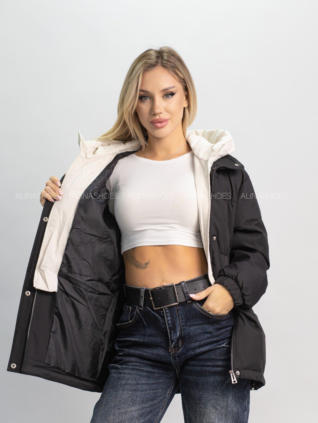 Демисезонная куртка alinashoes черный купить,NaN