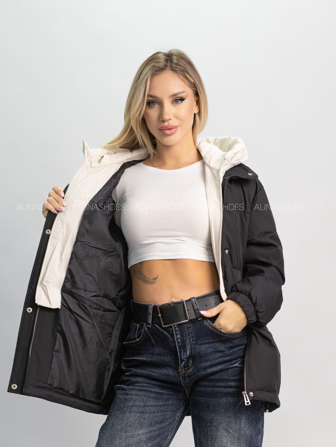 Демисезонная куртка alinashoes черный купить,NaN