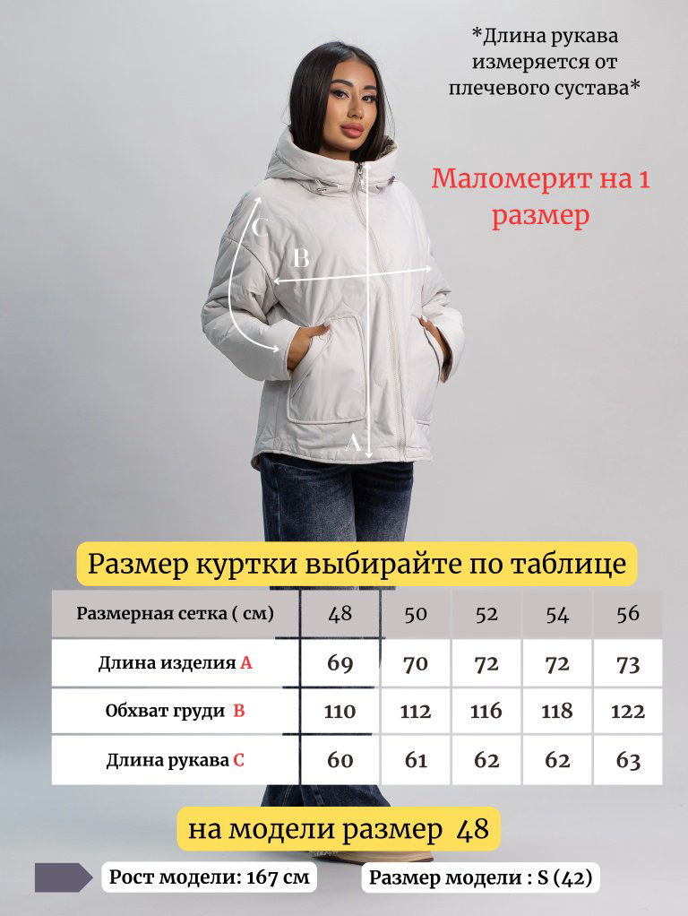 Демисезонная куртка alinashoes серый купить,NaN