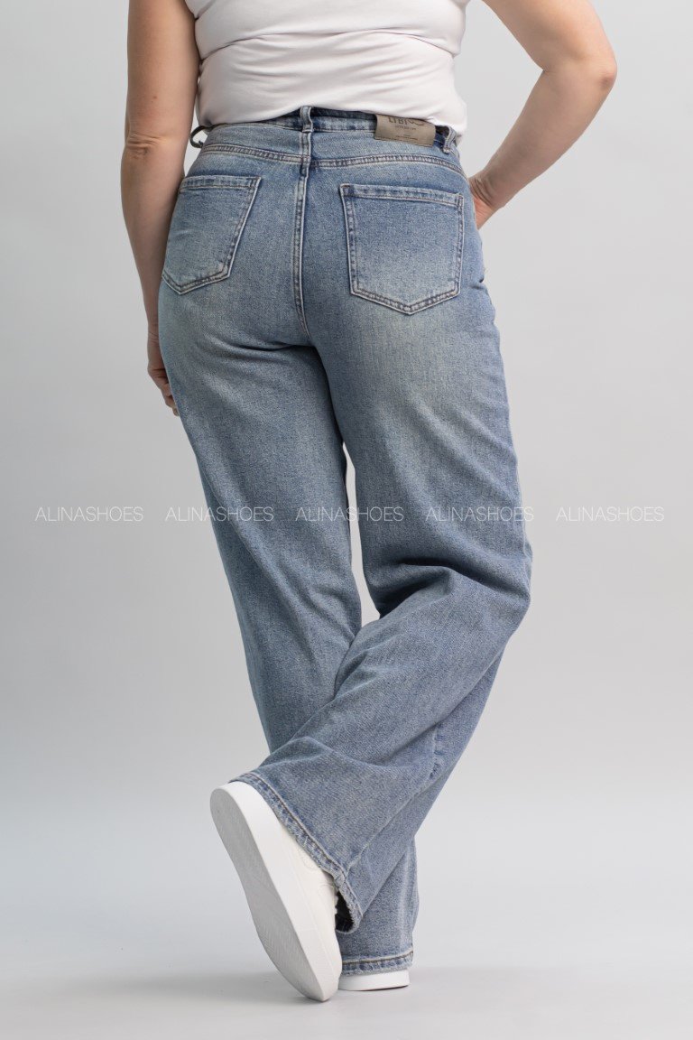 Джинсы прямые alinashoes голубой купить,NaN