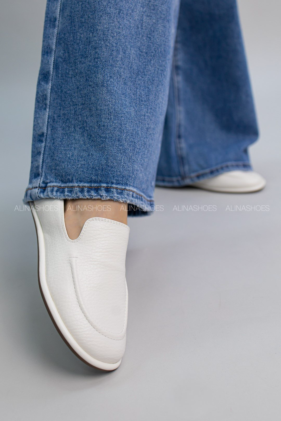 Мокасины alinashoes белый купить,NaN