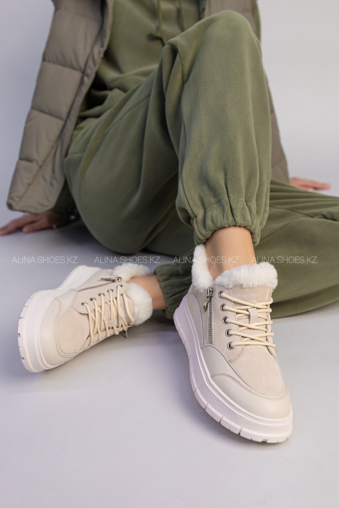 Кроссовки alinashoes кроссовки бежевый купить,NaN