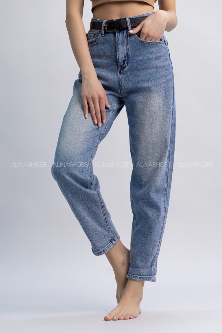 Джинсы джинсы-мом alinashoes синий купить,NaN