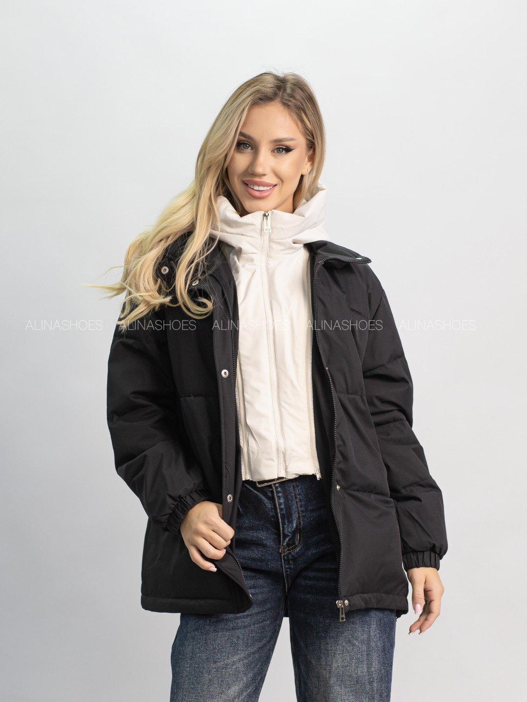 Демисезонная куртка alinashoes черный купить,NaN