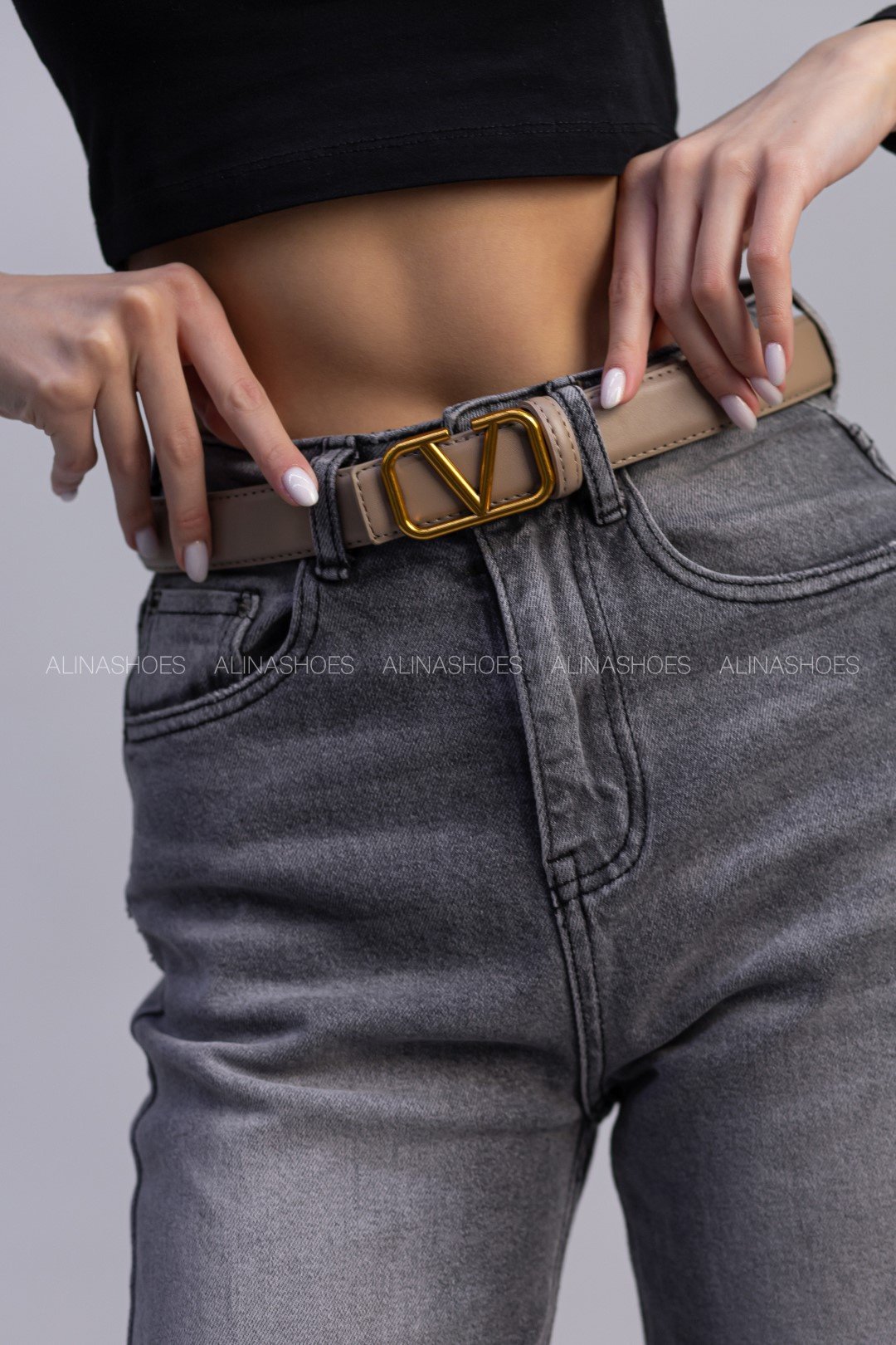 Джинсы прямые alinashoes серый купить,NaN