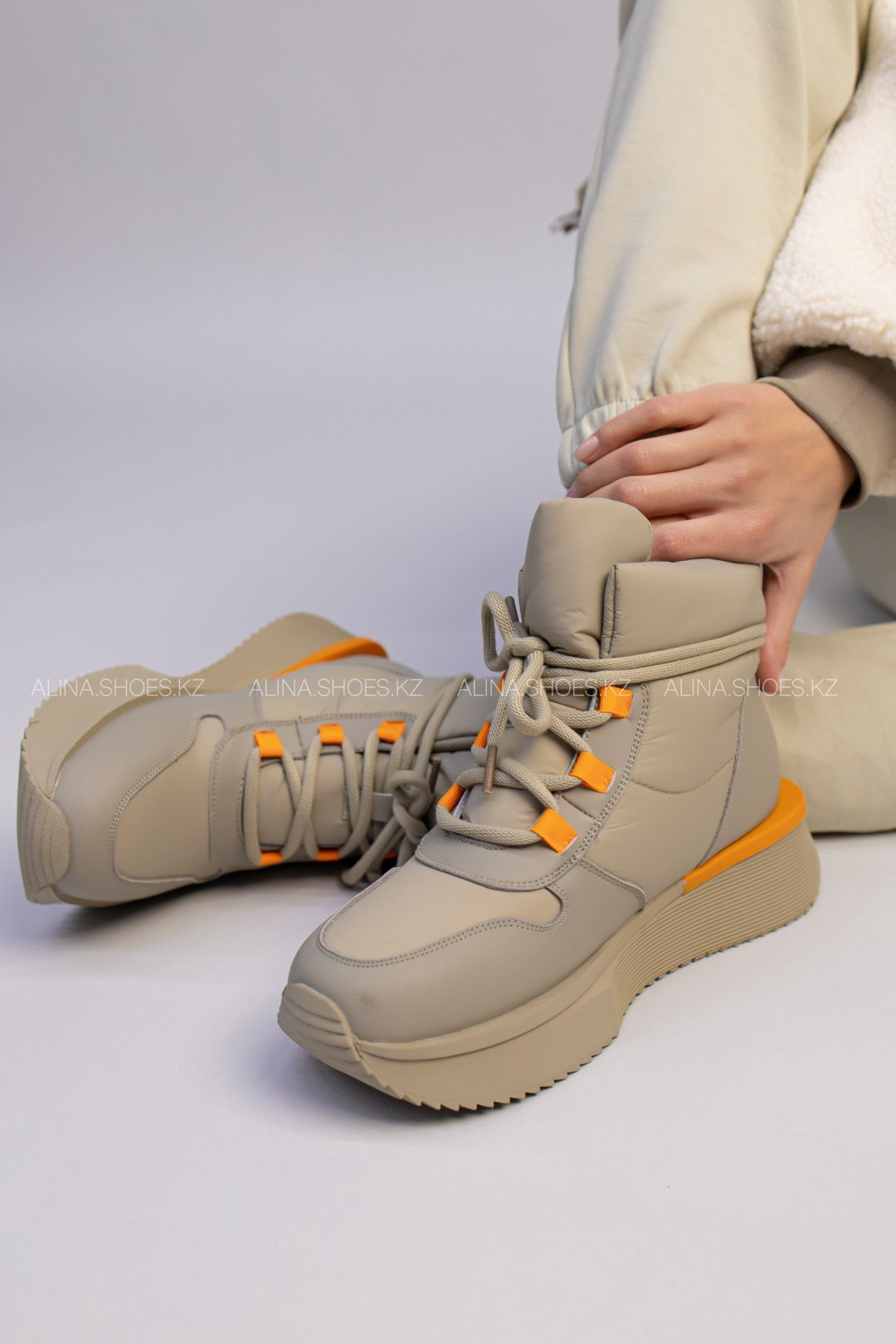 Дутики alinashoes хаки купить,NaN