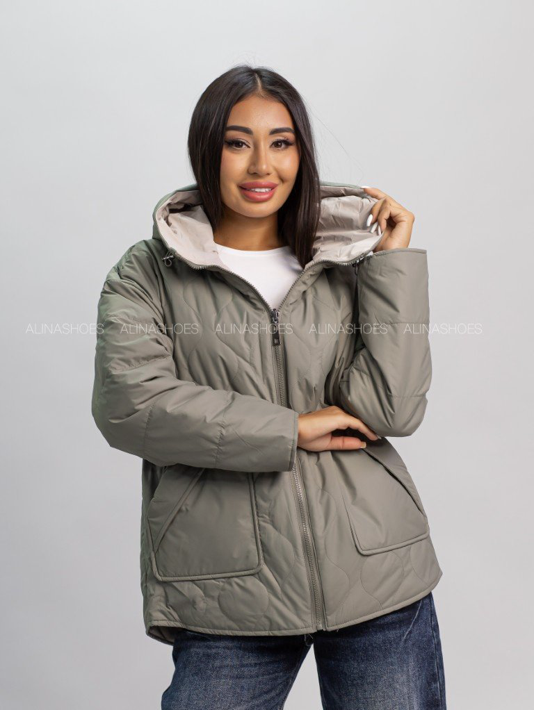 Демисезонная куртка alinashoes хаки купить,NaN