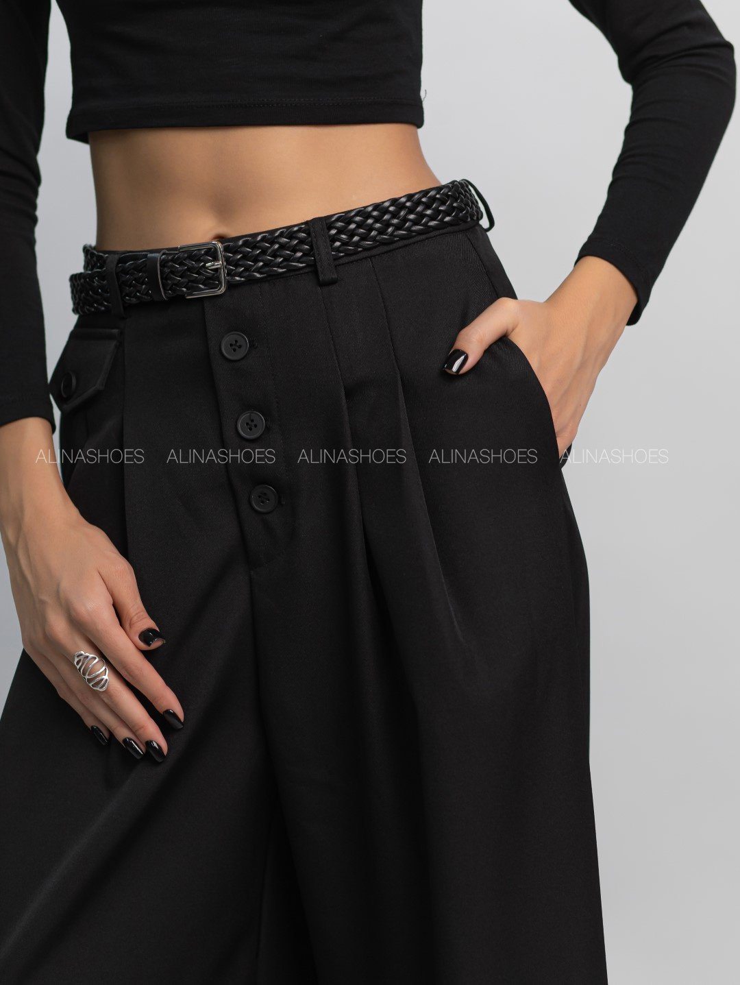 Палаццо alinashoes черный купить,NaN
