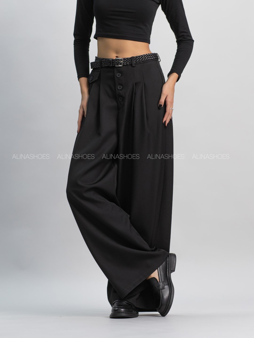 Палаццо alinashoes черный купить,NaN