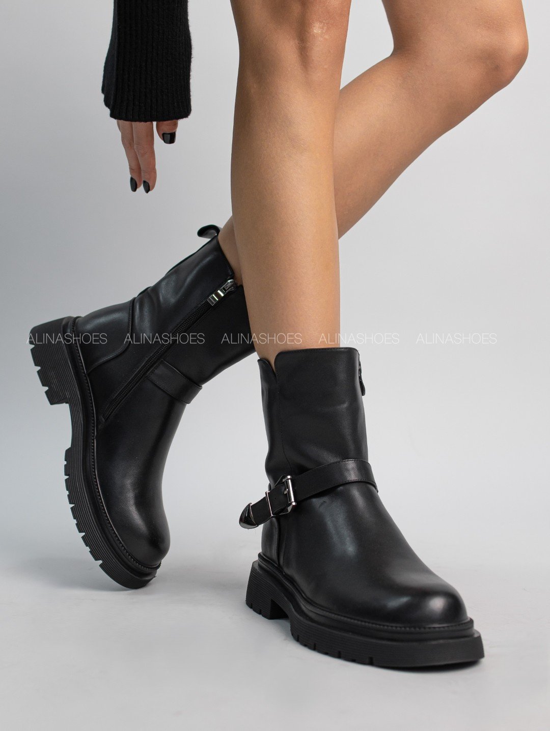 Ботинки alinashoes black 36 купить,NaN