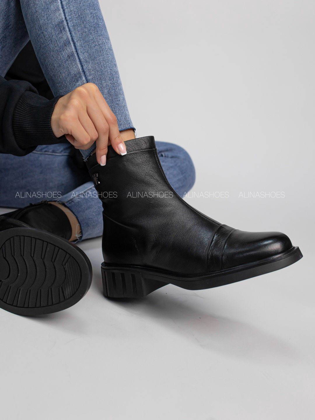 Ботинки alinashoes black 37 купить,NaN