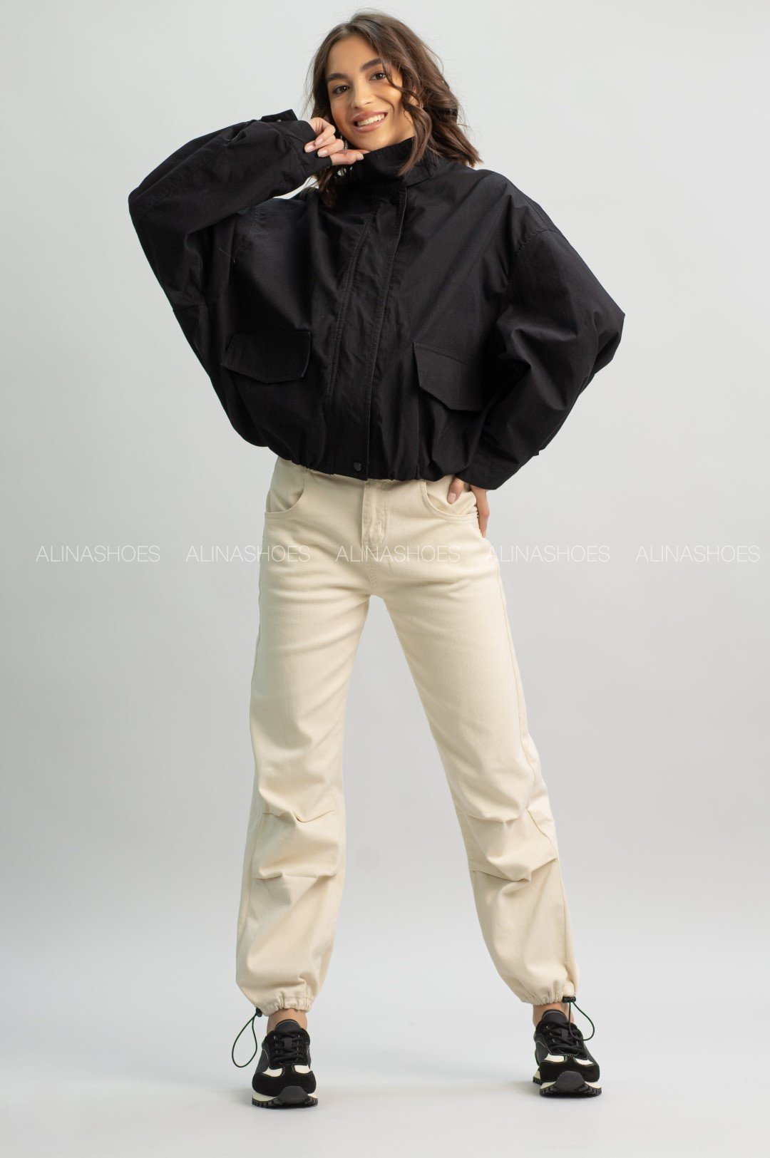 Ветровка alinashoes черный купить,NaN