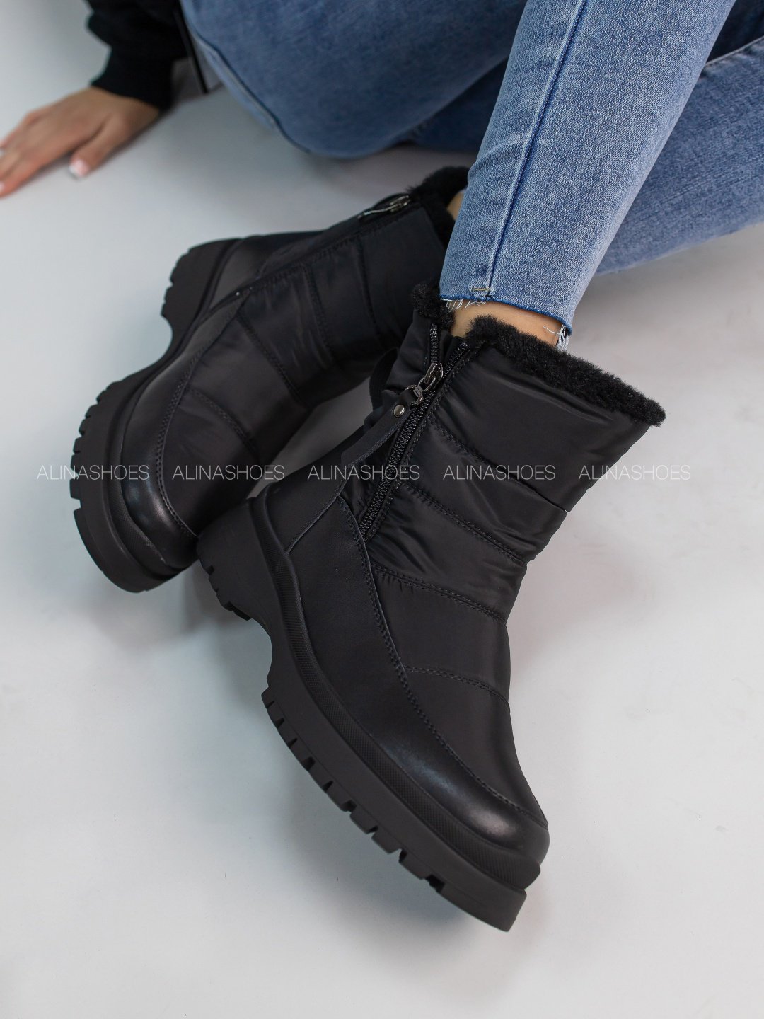 Дутики alinashoes черный купить,NaN