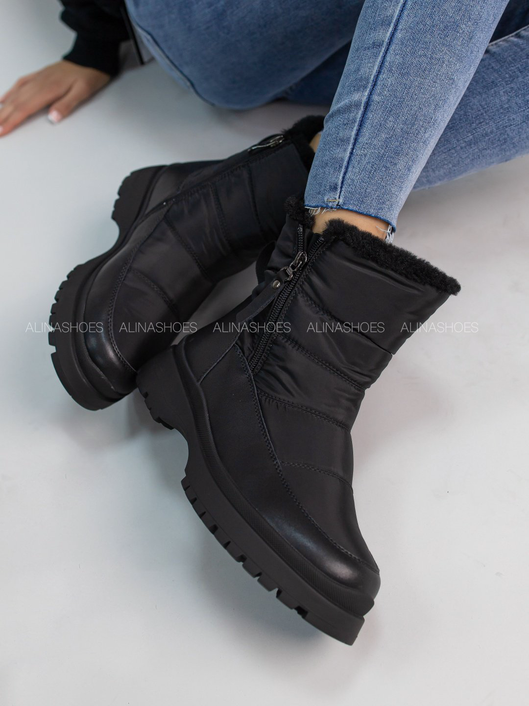 Дутики alinashoes черный купить,NaN