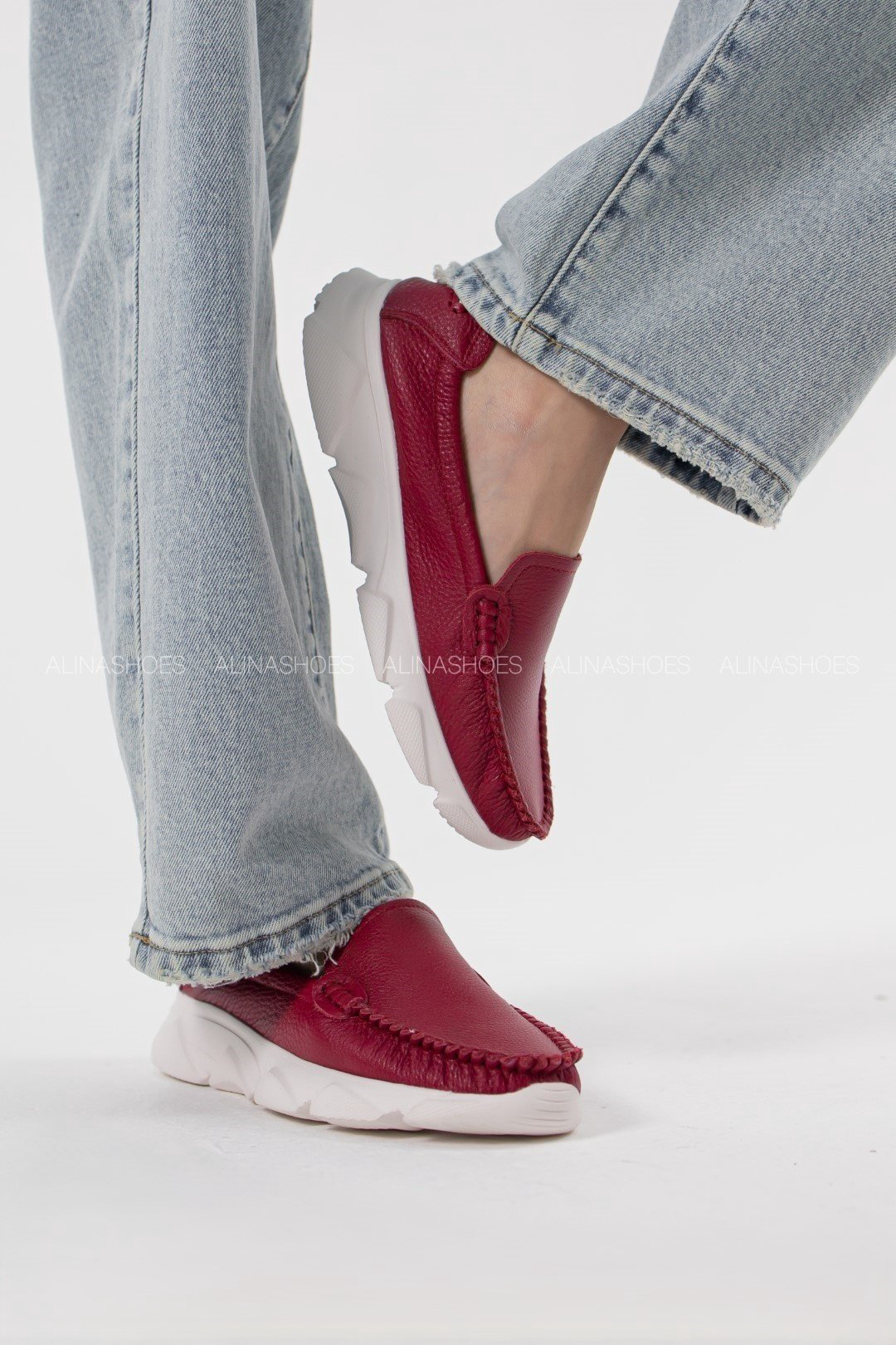 Мокасины alinashoes красный купить,NaN