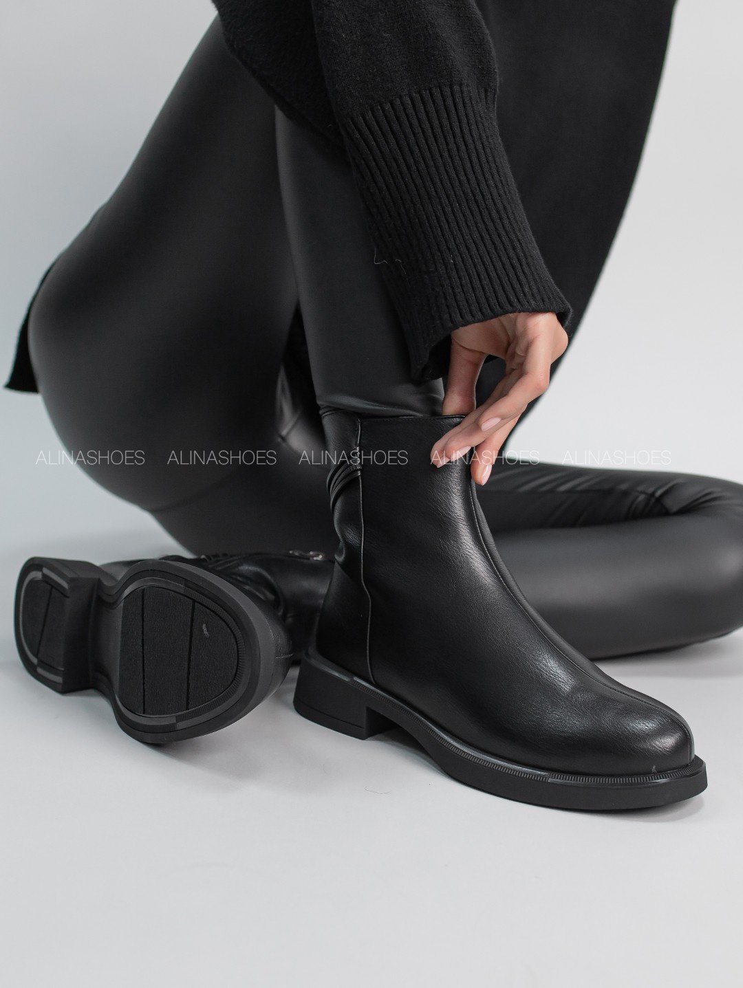 Ботинки alinashoes черный купить,NaN